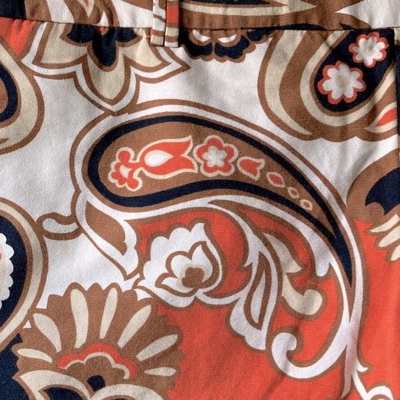 J. Crew City Fit Paisley Print Women's Shorts Multicolor Size 12 - Picture 3 of 7